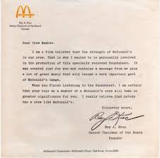 Mcdonald S Employee Training Letter