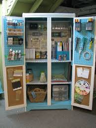 With leafs on each side folded down, this desk is as small as a common end table or file cabinet. 18 Exciting Ways To Create The Perfect Craft Room Furniture Hometalk