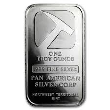 1 Oz Silver Bar Pan American Silver Corp Sku 186055 Silver Bars Silver American Bars