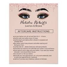 Modern Eyelash Makeup Artist Aftercare Instruction Flyer Zazzle Com In 2020 Makeup Eyelashes Eyelashes Diy Eyelash Extensions