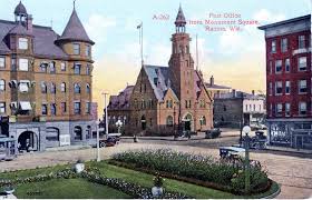 Post Office From Monument Square Postmarked 1916 Scenery Hometown Interesting Buildings