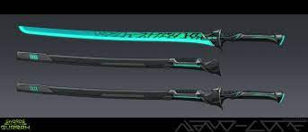 Artstation Sci Fi Energy Katana Livius Rejman Katana Weapon Concept Art Sword Design