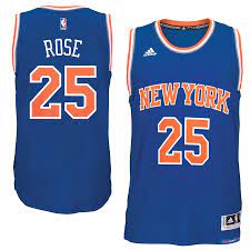 The knicks provided a picture of rose in his new jersey thursday and derrick's got a drive in him. Men S New York Knicks Derrick Rose Adidas Royal Climacool Road Swingman Jersey