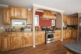 Tile flooring is a great option for kitchens, especially with hickory cabinets. Colony Factory Crafted Homes Modular And Manufactured Homes In Pa Hickory Cabinets Rustic Kitchen Kitchen Cabinet Remodel