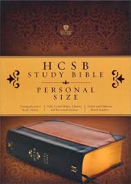 Hcsb Personal Size Study Bible Black And Tan Imitation Leather