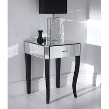Black Legs Mirrored Side Table