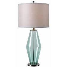 Unbranded Azure 31 In Teal Glass Table Lamp 32315teal The Home Depot Table Lamp Lamp Glass Table Lamp