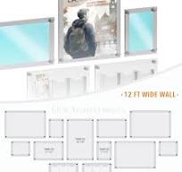 DC2400 Poster Wall Display – 12ft Wall | Display Concepts