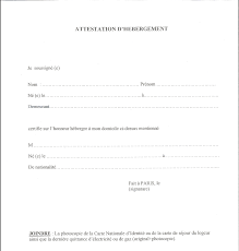 Monsieur madame nom prénom né(e) le lieu de naissance nationalité déclare sur l'honneur héberger : Aide Attestation D Hebergement