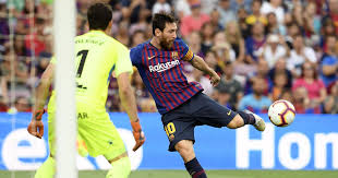 Ousmane dembele, ivan rakitic, jordi alba also score. La Liga Football Lionel Messi Luis Suarez Bag Braces As Barcelona Overwhelm Huesca 8 2