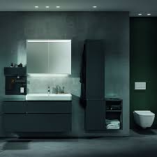 Geberit 116.091.sm.1 sigma80 toilet flush actuator plate for 2x6 installations, mirrored glass. Illuminated Mirrors And Mirror Cabinets Option From Geberit