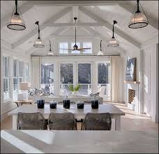 100 Modern Lake House Living Room Tour Page 20 Myblogika Com Vaulted Ceiling Living Room House Interior House Design
