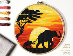 Check spelling or type a new query. Hoop Art Cross Stitch Chart Wild Nature African Landscape Cross Stitch Pattern Elephant Modern Embroidery Instant Download Pdf Sunset Patterns Craft Supplies Tools Deshpandefoundationindia Org