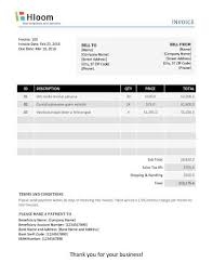 19 Blank Invoice Templates Microsoft Word Hloom