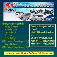 Renting From 2mj Motorbike Rental Is Easy Http 2mjmotorbikerental Com Angeles City Philippines Rent A Motorcycle Car V Scooter Rental Bike Rental Car Rental