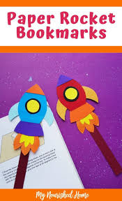 Paper Rocket Bookmark Craft For Kids Bookmark Craft Paper Rockets Rocket Craft