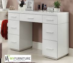 Rio Mirrored White Glass Dressing Table Console 7 Drawer Mirror Furniture Mirrored Furniture Furniture White Glass