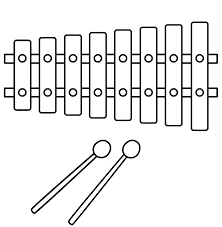 This is a thumbnail of the xylophone coloring page to print page. Xylophone Gif 999 1025 Coloring Pages For Kids Music Coloring Xylophone