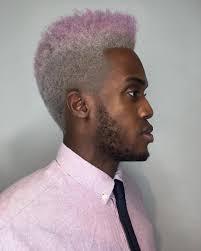 Afro High Top Fade With Silver To Pink Ombre Hair Color The Latest Hairstyles For Men And Women 2020 Hairstyleology Afro Fade Ombre Hair Color Silver Ombre Hair