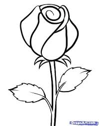Rose Drawing Easy For Kids Then draw the stem of the rose and then later carefully draw on the leaves! rose drawing easy for kids