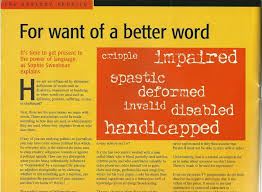 Article On Words Associated With Disability What Effect Do They Have On Public Awareness Awareness Words Word Problems