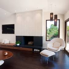 What is midcentury modern architecture, really? 75 Beautiful Mid Century Modern Living Room With A Tile Fireplace Pictures Ideas January 2021 Houzz