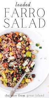 Lunch Prep Loaded Farro Salad This Healthy Grain Salad Is Packed With Protein Fiber Complex Carboh Healthy Salad Recipes Farro Salad Chicken Salad Recipes