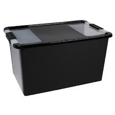 Boite De Rangement 40 L Noir Boite De Rangement Rangement Rangement Et Entretien Gifi