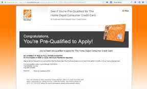 Get $5 off when you sign up for emails with savings and tips. Home Depot Prescreen Link Myfico Forums 3550631