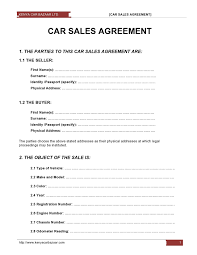 30 simple car sale contract templates 100 free
