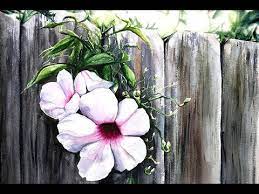 Maybe you would like to learn more about one of these? Watercolor Flowers By A Fence Painting Tutorial Youtube