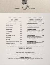 Coffee Shop Menu Templates Easy To Edit Musthavemenus Menu Design Template Coffee Menu Design Coffee Shop Menu