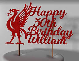 Hopefully the birthday liked his cake his parents got for him! Liverpool Fc Cake Topper Personalised Custom Happy Birthday Any Age Any Name Buy Online In Austria At Desertcart At Productid 161967102