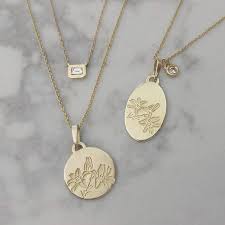 Princess 18k yellow gold diamond initial necklace, j. Lily Flower Necklace 14k Gold Unique Personalized Pendant Etsy Personalized Pendant Gold Necklace Women Unique Gold Wedding Rings