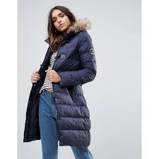 Brave Soul Parka Jacket With Faux Fur Trim Hood Brave Soul Mid Padded Coat 72 Liked On Polyvore Featuring Outerwear Coats Navy Faux Fur Trim Coat Tall Coats Navy Blue C My Polyvore Finds Quilted Jacket Coat Navy Coat