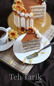 Teh Tarik Cake Masam Manis Resep Makanan Penutup Kue Mentega Hidangan Penutup