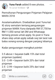 Pelajar digalakkan membuat permohonan pengurangan bayaran selain itu, pinjaman ini tidak dikenakan sebarang kadar faedah. Soulusi Permohonan Pengurangan Pinjaman Pelajaran Mara Facebook