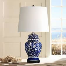 Lamps for bedrooms come in many different forms, making it easy for you to incorporate contemporary bedroom lamps throughout your space. Regency Hill Asian Table Lamp Temple Porcelain Jar Blue Floral White Drum Shade For Living Room Family Bedroom Bedside Nightstand Walmart Com Walmart Com