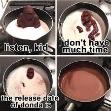 He posted album art, track listings, and, yup, hinted at a release date. Drop Donda Kanye