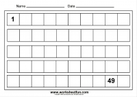 missing numbers 1 to 50 eight worksheets free