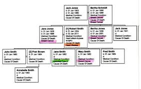 Creating A Health History Family Medical Health Chart Family Health History
