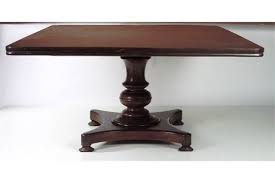 A Very Fine Early 19th Century Irish Dining Table The Heavy Rectangular Finely Figured Mahogany Top Supported By Large Turned Pil With Images Dining Table Dining Mahogany