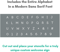 Headline 6 black stick on numbers. Wedding Stencils Set Of 6 Reusable Alphabet Stencils For Individual Diy Wedding Decorations Simple Wedding Letter Stencils In A Modern Font Stencil Amazon De Home Kitchen