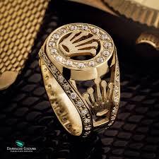 Anillo Tipo Rolex Oro 18k Anillos De Oro Para Hombre Rolex De Oro Anillos Para Hombres