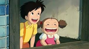 Mei And Satsuki Laughing My Neighbor Totoro Totoro Ghibli Movies