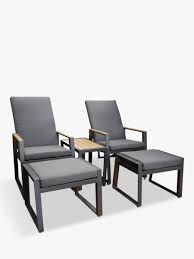 Lg Outdoor Roma 2 Seat Garden Table Reclining Chairs Relaxing Set Anthracite Grey 2seat Anthrac Furniture Sets Garden Recliner Chairs Garden Furniture Sets