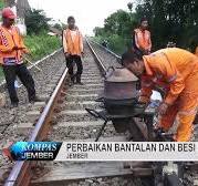 PERBAIKAN BANTALAN DAN BESI REL KERETA API