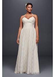 If your skin is on the lighter side and you're. Soft Lace Plus Size Wedding Dress With Pleating David S Bridal
