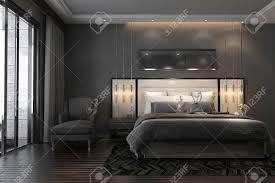 If you have a large space, a larger bed may be more desired. 3d Rendering Black Luxury Modern Bedroom Suite In Hotel And Resort Stock Photo Picture And Royalty Free Image Image 84013505