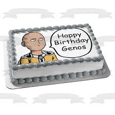 Uncover these tips for how to write a birthday speech everyone will love. One Punch Man Saitama Goofy Speech Bubble Personalized Edible Cake Top A Birthday Place